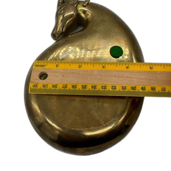 Dolbi Brass 2-Piece Dish Ram Sheep Wildlife Jewelry Dish Ashtray Centerpiece - Picture 6 of 16